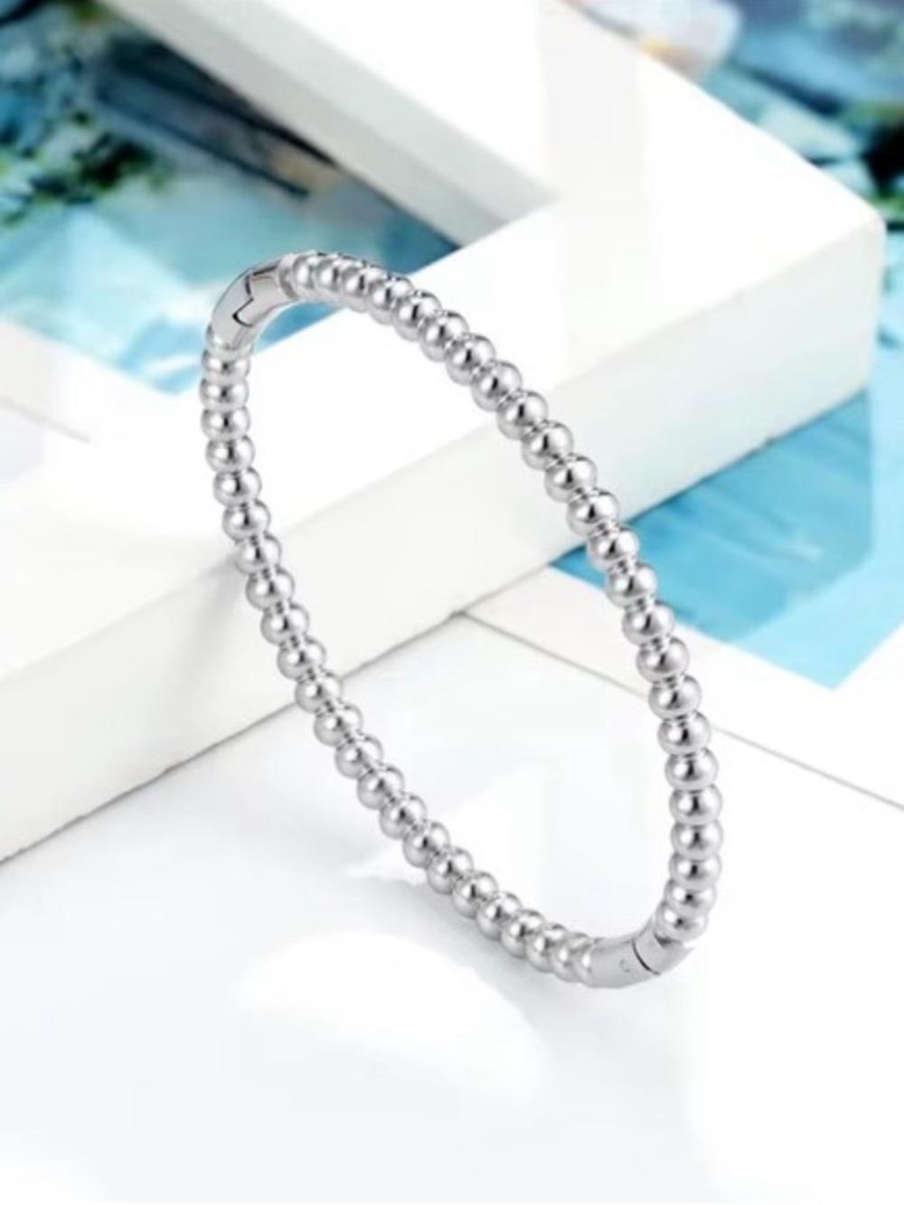 Rose Gold Bead Stretch Bracelet - Women Jewelry